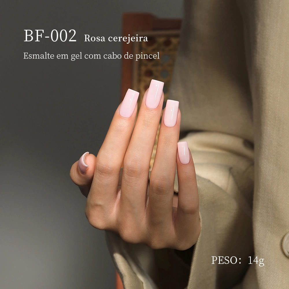MRNAIL BF-002 Rosa cerejeira Esmalte em gel com cabo de pincel PESO: 14g