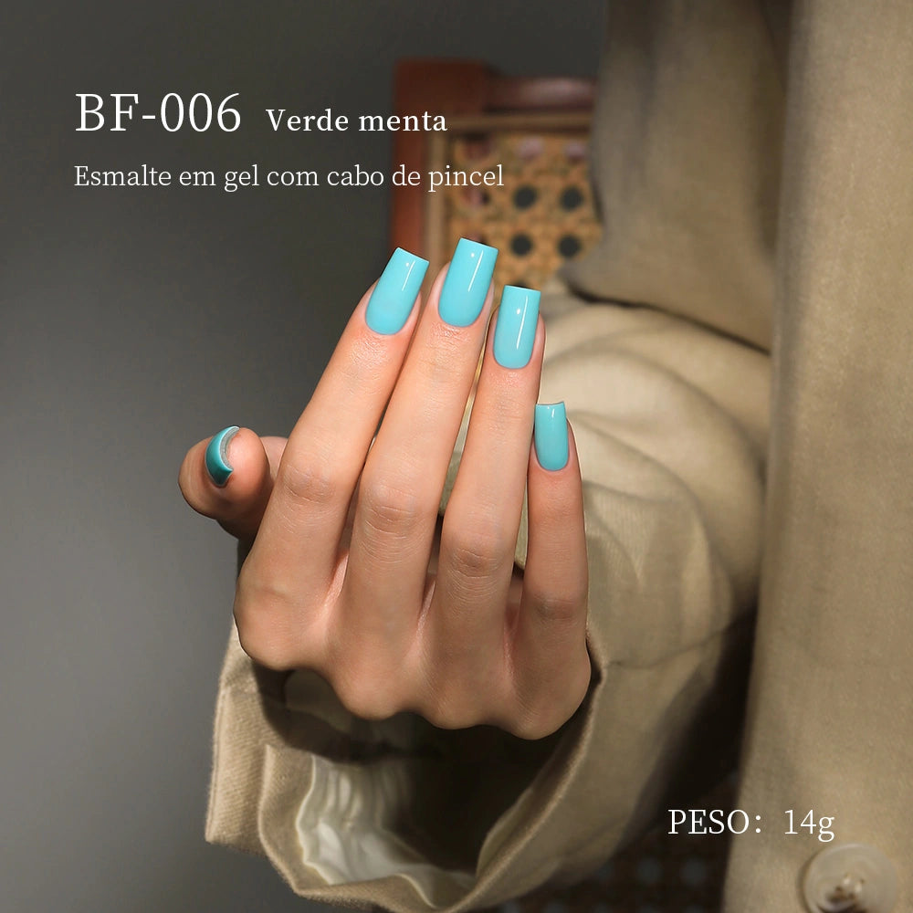 MRNAIL BF-006 Verde menta Esmalte em gel com cabo de pincel PESO: 14g