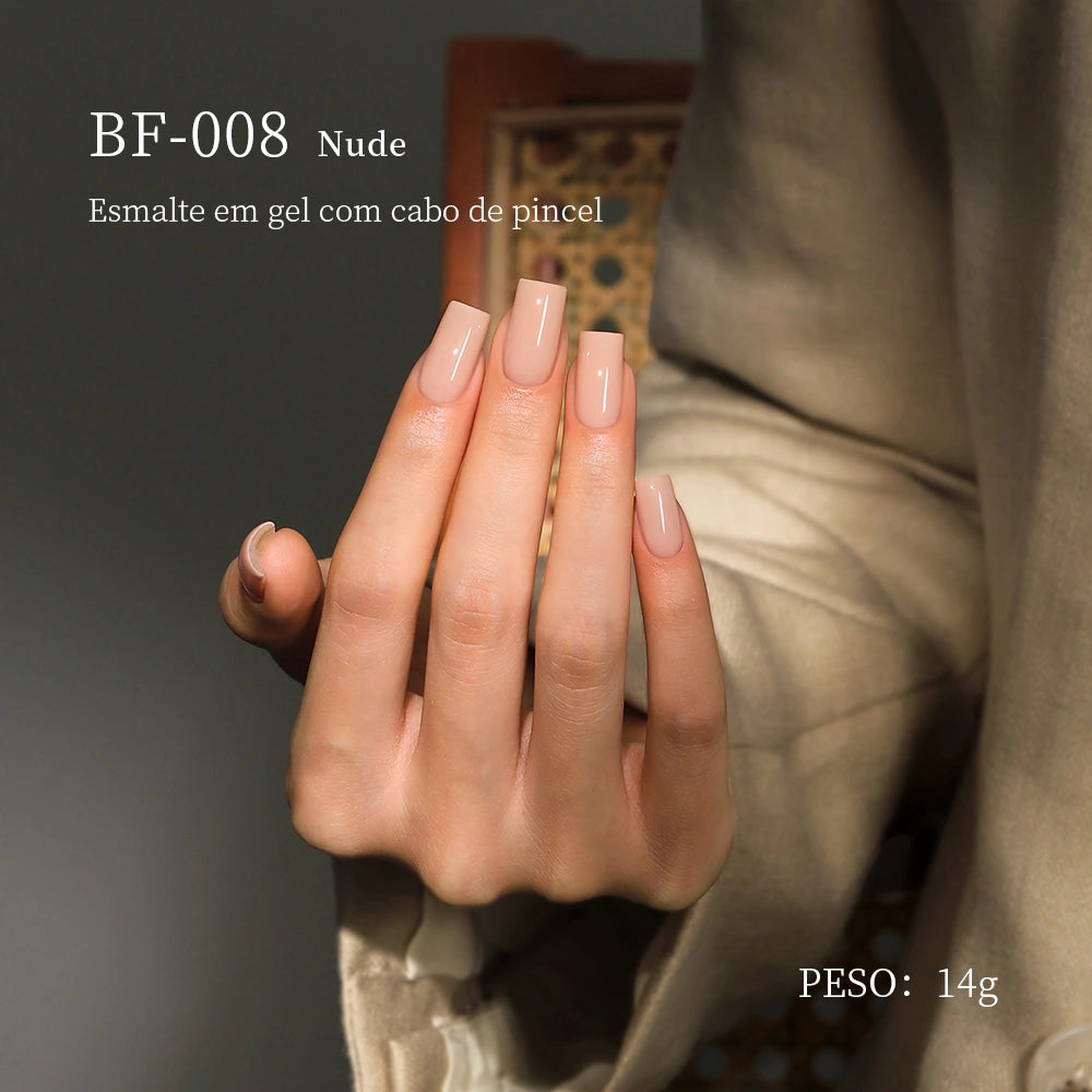MRNAIL BF-008 Nude Esmalte em gel com cabo de pincel PESO: 14g