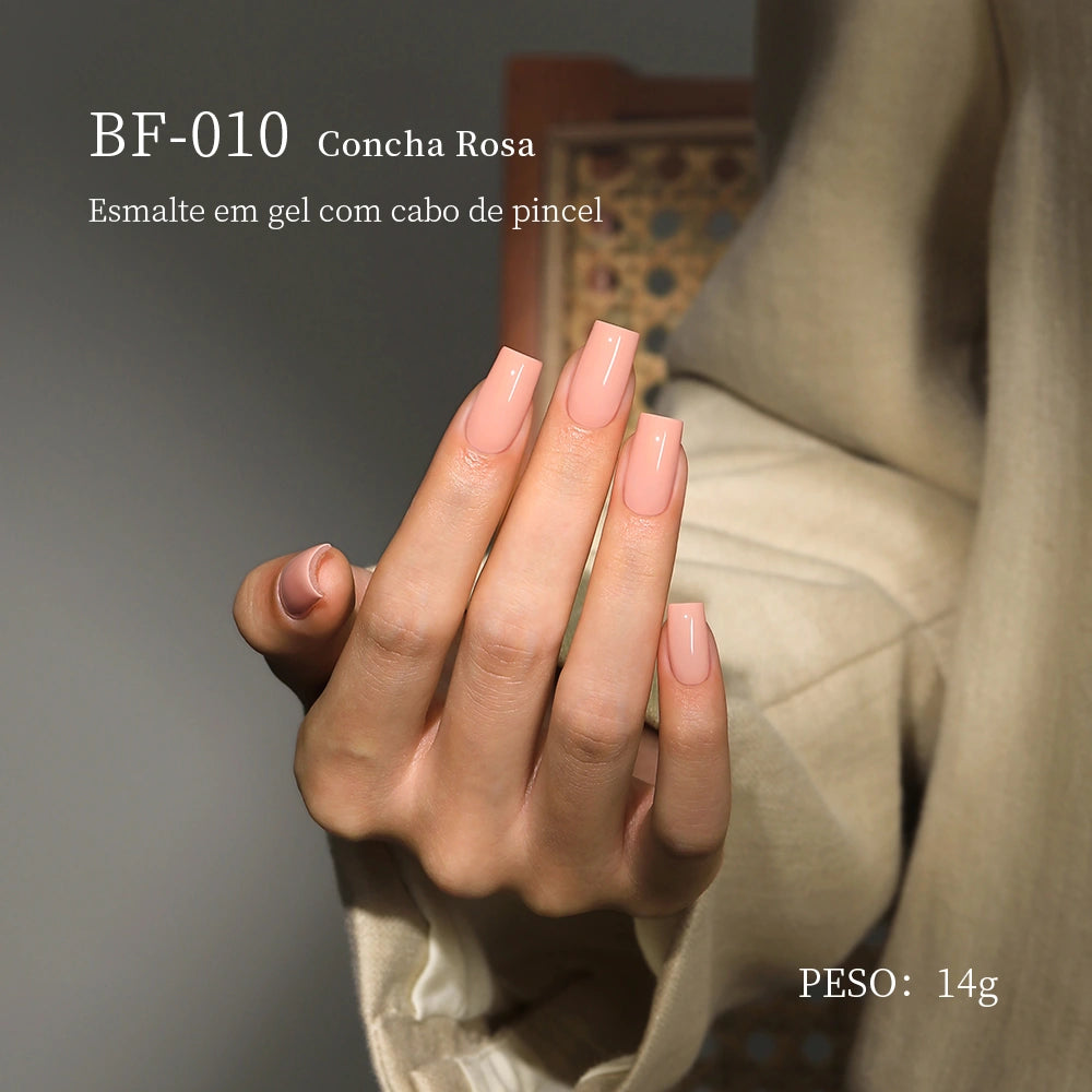 MRNAIL BF-010 Concha Rosa Esmalte em gel com cabo de pincel PESO: 14g