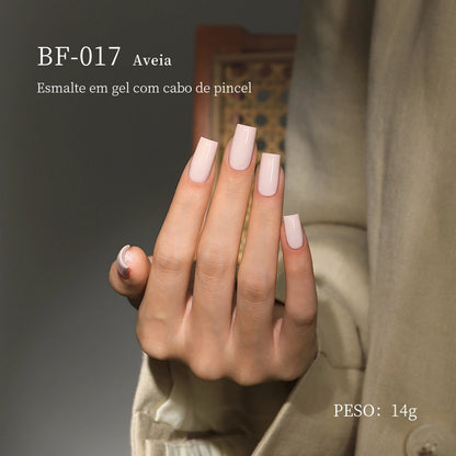 MRNAIL BF-017 Aveia Esmalte em gel com cabo de pincel PESO: 14g