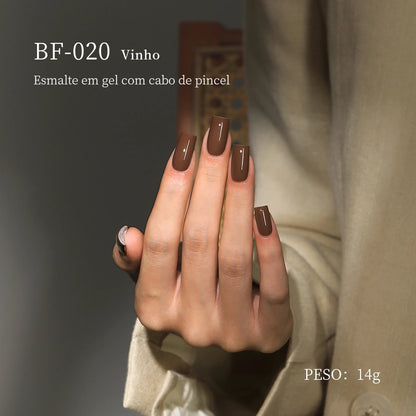 MRNAIL BF-020 Vinho Esmalte em gel com cabo de pincel PESO: 14g