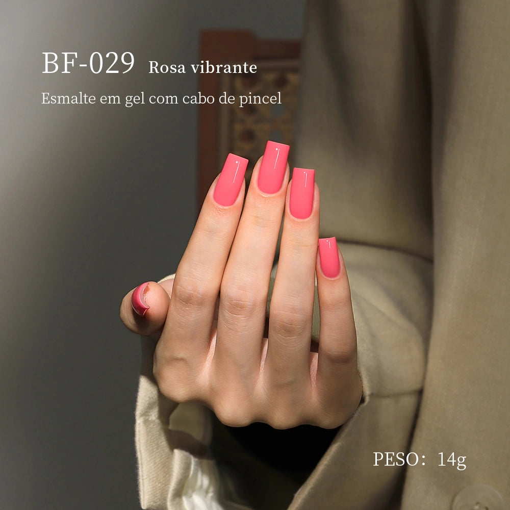 MRNAIL BF-029 Rosa vibrante Esmalte em gel com cabo de pincel PESO: 14g