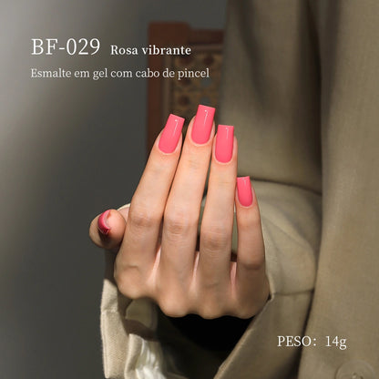 MRNAIL BF-029 Rosa vibrante Esmalte em gel com cabo de pincel PESO: 14g