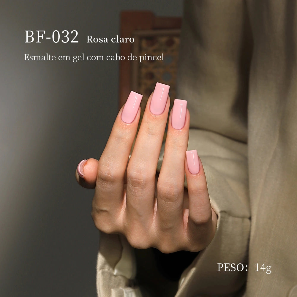 MRNAIL BF-032 Rosa claro Esmalte em gel com cabo de pincel PESO: 14g