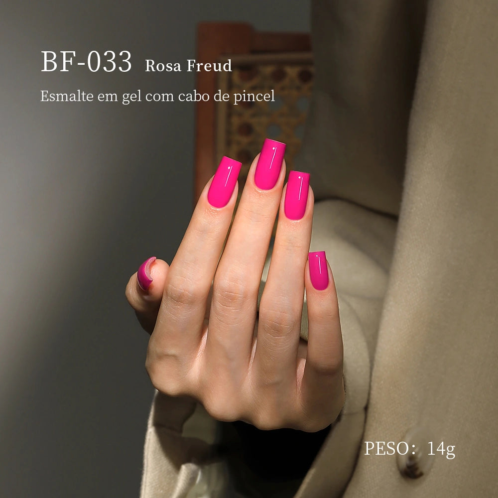 MRNAIL BF-033 Rosa Freud Esmalte em gel com cabo de pincel PESO: 14g