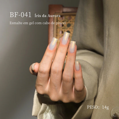 MR NAIL BF-041 Íris da Aurora Esmalte em gel com cabo de pincel PESO: 14g
