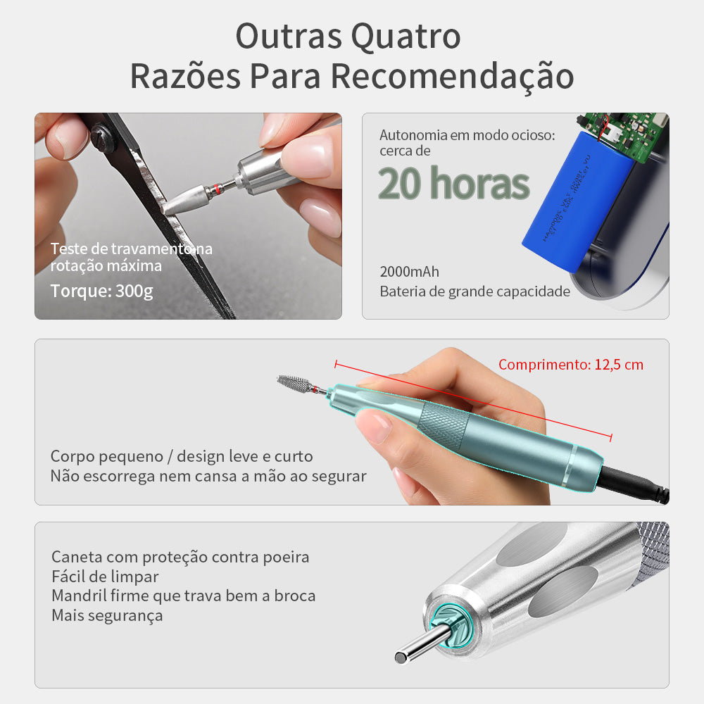 Lixadeira de unhas portátil