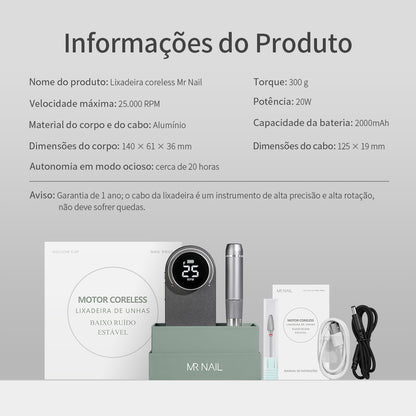 Lixadeira de unhas portátil